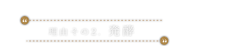 理由その2.発酵