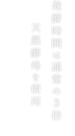 発酵時間は通常の3倍