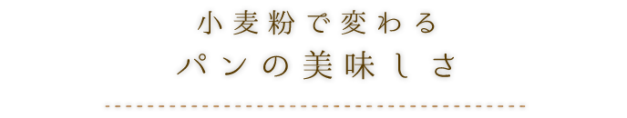 小麦粉で変わるパンの美味しさ